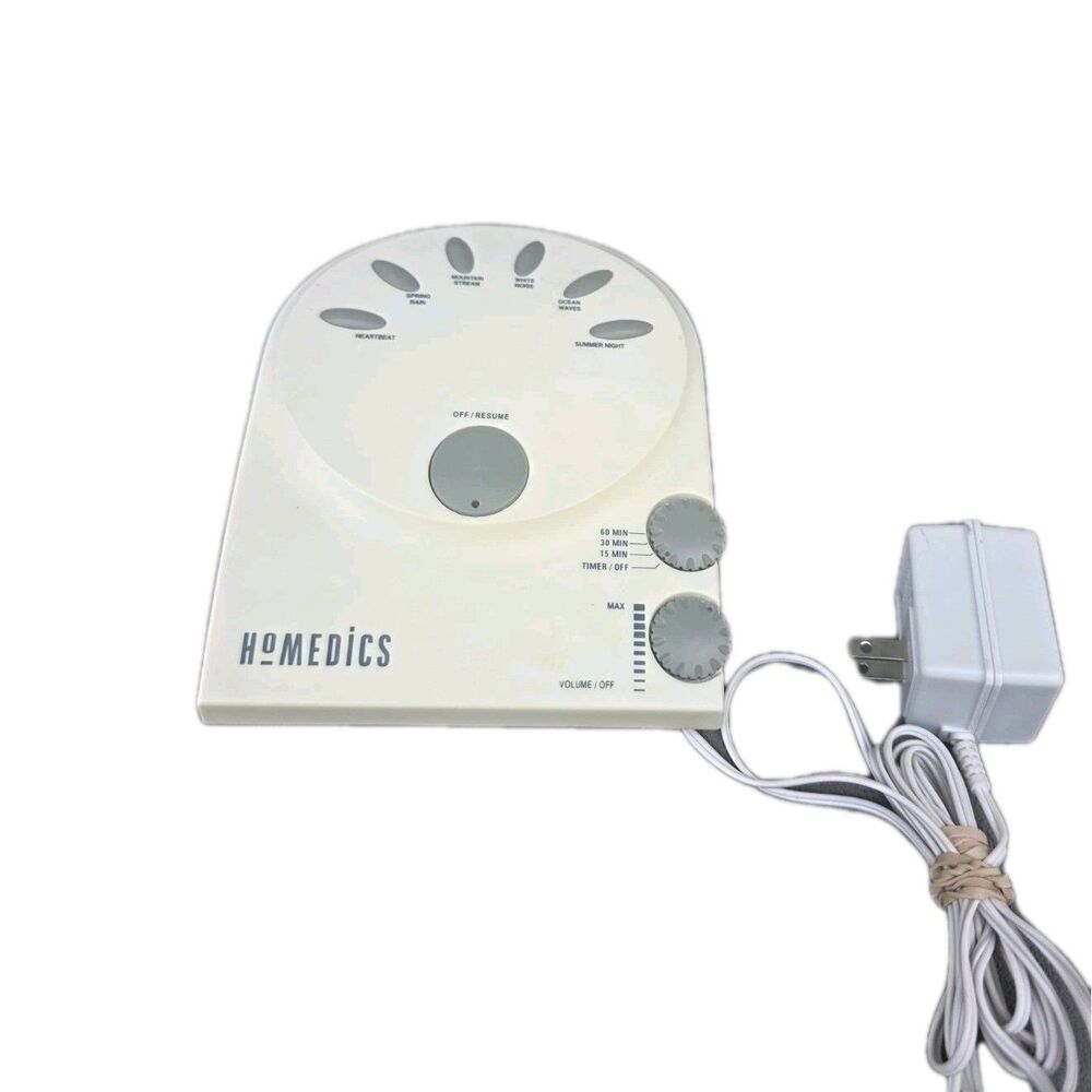 Vtg Homedics Sound Spa White Noise Machine 6 Sounds Adjustable Timer Portable